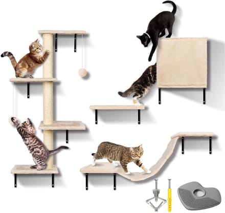 ZRSS® Katten Klimmuur - Klim Wand - Kattenspeelgoed - Krabboom - 10-delig