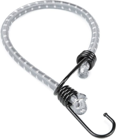 Rubbermagazijn - Spanelastiek met haken - 25 stuks - Grijs & wit - Lengte: 40 cm - Zeer elastisch & slijtvast