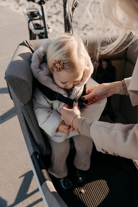 bakfiets kussen - Silver Grey - Lovens -maat L