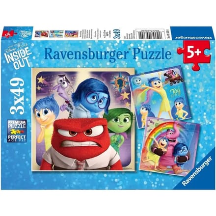 Ravensburger - Inside out; emotioneel avontuur - Legpuzzel - 3 x 49 Stukjes