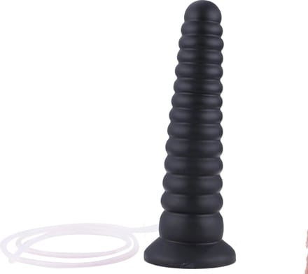 Hismith Spuitende Anale Dildo met Zuignap 26 cm – Fantasy Dildo – KlicLok – Zwart