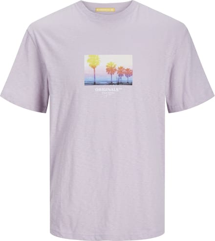 Jack & Jones - T-shirt - Maat M - Mannen - Paars - katoen