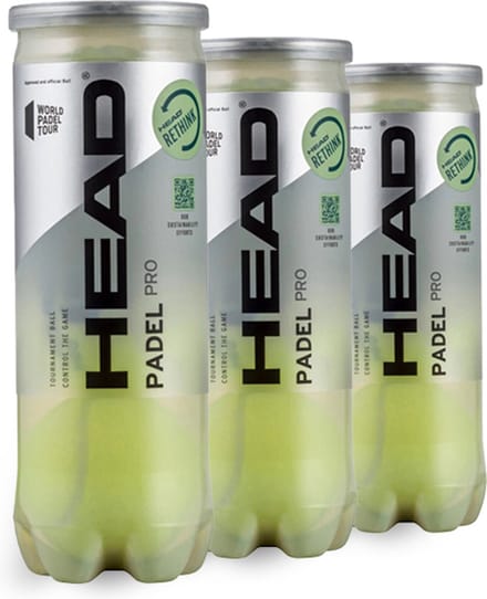 Head Pro Padel Ballen - 3 Pack (3 blikken à 3 ballen per stuk)