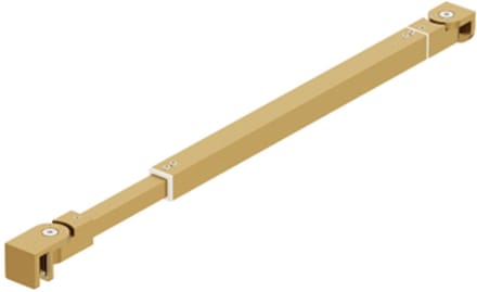 FugaFlow Eccelente Vetro Verstelbare Stabilisatiestang - 73-120cm - Geborsteld Messing PVD (Goud)