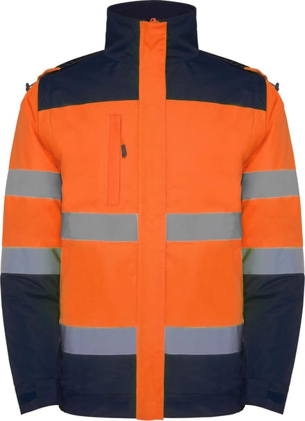Roly Epsylon Parka RY9304 - Navy Blue 55/Fluor Orange 223 - XL
