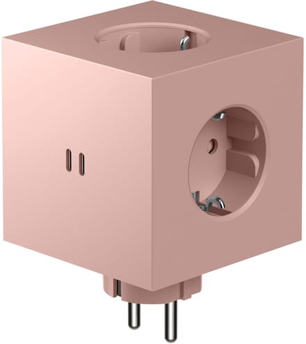 Avolt Square 2 stekkerblok met 2x USB-C 30W - New Pink