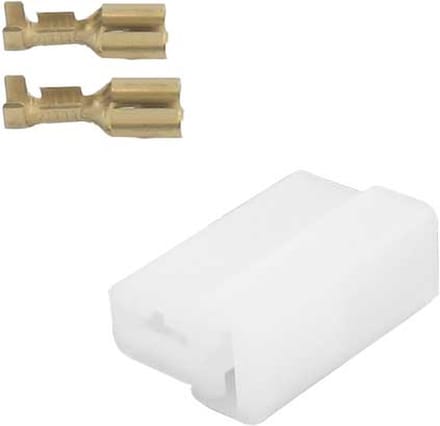 2 polig male T stuk connector set