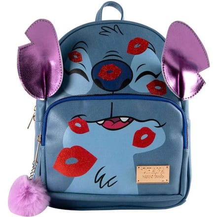 Stitch kisses - kleine rugzak - 27cm x 21cm - dubbele ritssluiting - 3 vakken