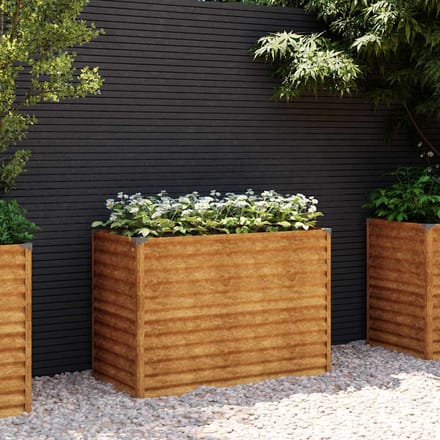 vidaXL - Verhoogde - tuinbak - 100x50x69 - cm - cortenstaal
