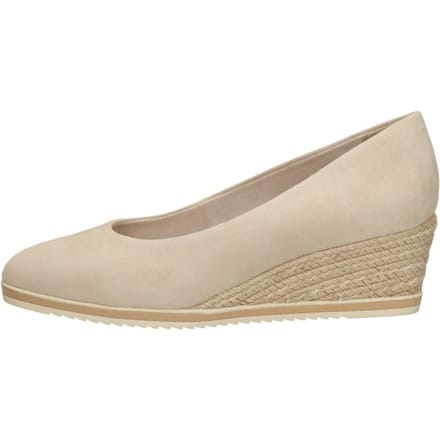 Tamaris Pumps met sleehak beige Leer - Dames - Maat 37
