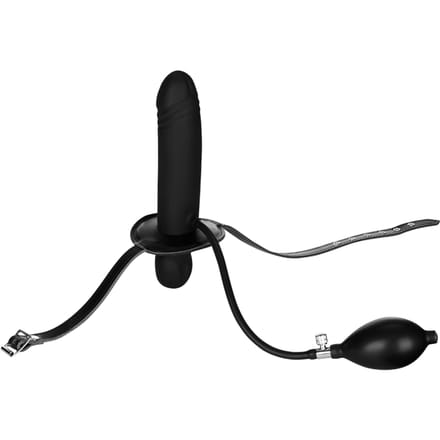 Rimba - Gag Met opblaasbare dildo - Zwart