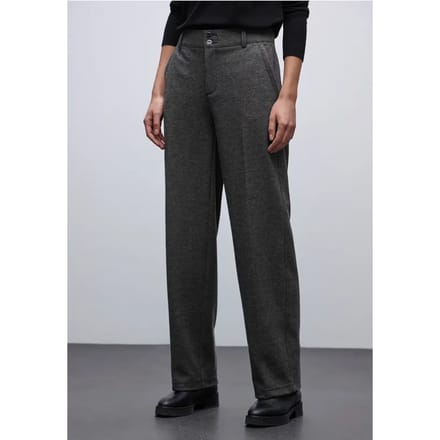 Gemêleerde broek met rechte leg