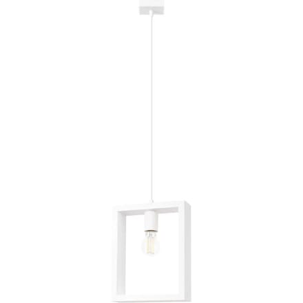 Sollux Lighting Hanglamp Aries - E27 - wit - staal/hout - 133x24x8cm