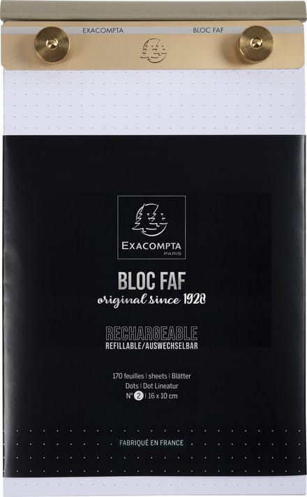Exacompta Blok FAF compleet 16x10cm N°2 Dots - Wit - 12122E