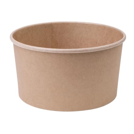 Fiesta Compostable ronde kraft saladeschaal 1L (300 stuks)
