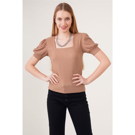 Slim Fit Vierkante Hals Blouse
