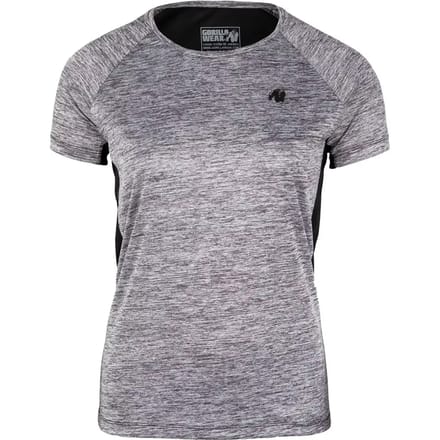 Gorilla Wear Monetta Performance T-Shirt - Grijs Gemeleerd / Zwart - M