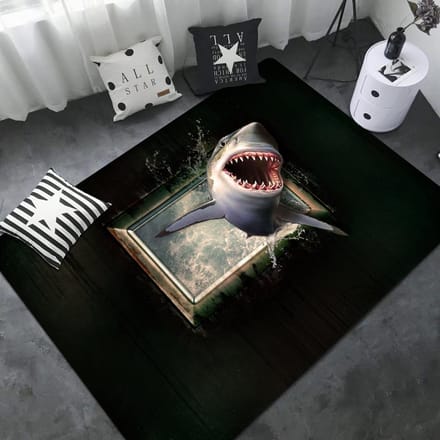 Grappige Haai Vloermat Antislip Wasruimte Mat Was Decor Balkon Kind Woonkamer Bedmatten 40x60cm