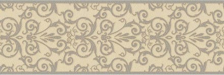BAROK BEHANGRAND - Creme Grijs Metallic - AS Creation Only Borders