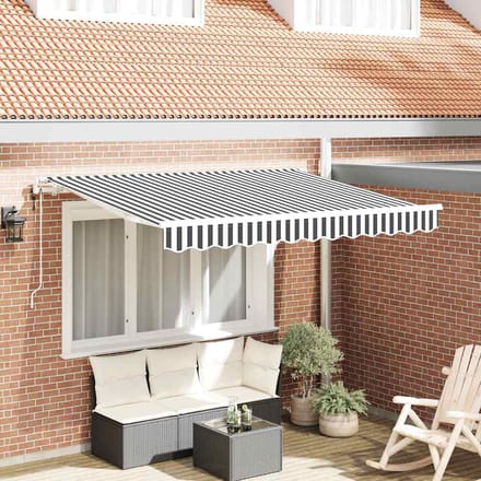vidaXL - Uitschuifbare - luifel - Antraciet - 350 - x - 200 - cm - Stof