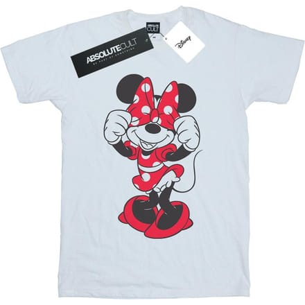 Disney Dames/Dames Minnie Mouse Boogogen Katoenen Vriendje T-shirt (Wit)