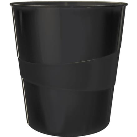 Leitz WOW Prullenbak - 15 Liter - Zwart
