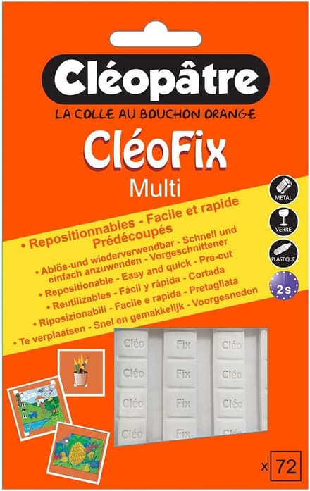 Herbruikbare Lijmpunten Wit - Sterk Plakband voor Posters en Decoratie (72 stuks)