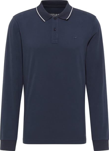 Mustang T-shirt donkerblauw met lange mouwen - maat M