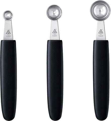 Triangle Parisienneboor Set in 3 Maten – Professionele Kwaliteit – Voor Culinaire Creaties
