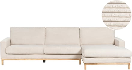 SIGGARD - Hoekbank - Lichtbeige - Linkszijdig - Corduroy