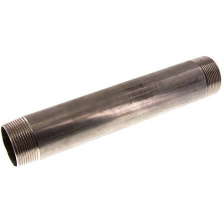 R 1 1/2'' RVS Dubbele Pijpnippel 20 Bar DIN 2982 - 250mm - FL2S-M-ST-112R-250L