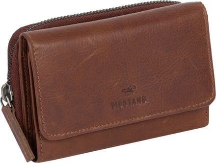 MUSTANG Leren Portemonnee Como Heze Wallet Brown Bruine