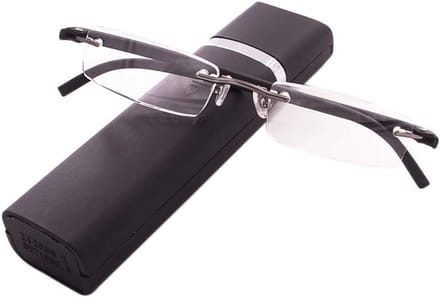Ultralichte TR90 Frameloze Leesbril met Etui - Leeshulp voor Dames en Heren (+1,5)