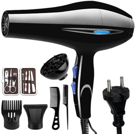 Professionele haardroger met diffuser en meerdere instellingen voor salons en thuisgebruik