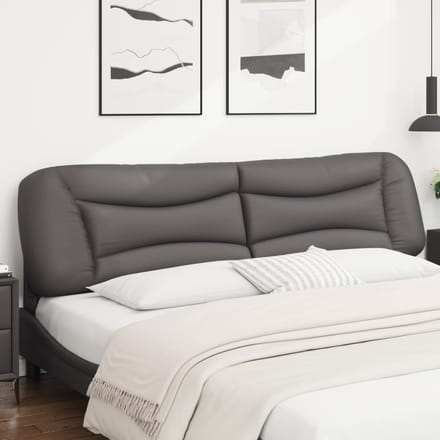 vidaXL - Hoofdbordkussen - "Hvar" - 200 - cm - kunstleer - grijs