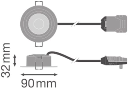 Ledvance Spot Combo Fire Rated FIX Wit 5W 560lm 60D - 840 Koel Wit | Zaagmaat 70 - IP65 - Dimbaar