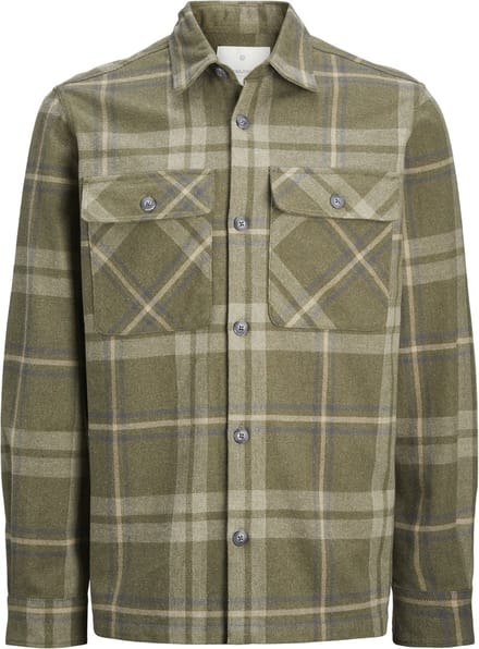 JACK&JONES - JPRRAYMOND MELANGE CHECK OVERSHIRT PLS - Heren - Overhemden