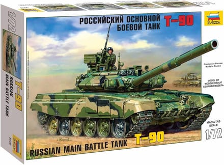 Kunststof Modelbouwset T-90 Russische Tank Schaal 1:72