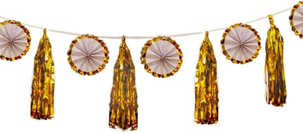 Daily Style – Tassel & Waaier Slinger – Wit/Goud – Feestdecoratie