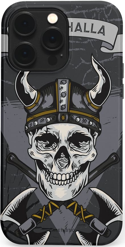 Casetastic hoesje geschikt voor Apple iPhone 14 Pro Max - MagSafe - Dubbellaagse bescherming - Valhalla - Fashion Case - Donkergrijs Grijs