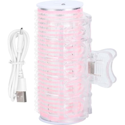 USB Draagbare Haarroller Pony Krullen Haarstyling Tool Mini Elektrische KrultangRoze white