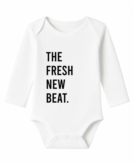Romper A fresh new beat - wit - lange mouw