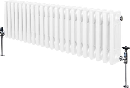 Traditionele 3 kolom radiator - wit - 300x1012mm - 3057 btu