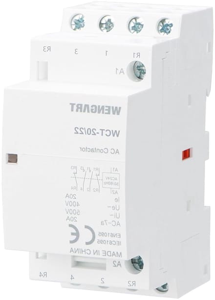AC Contactor - Schakelaar - Energiebeheer - 24V Stuurspanning - 20 Ampère - Grijs