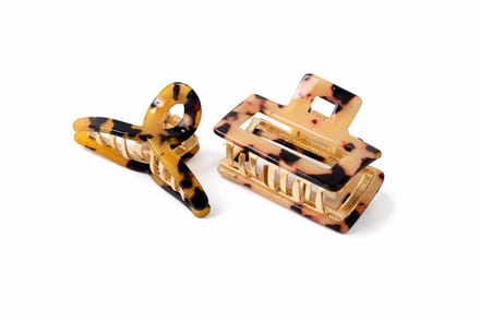 Emilie collection - haarklem - mini klein - marmer look - 2 stuks