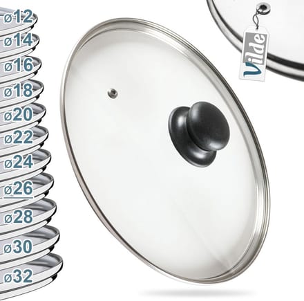 Deksel Glas Hittebestendig 26 cm - Pannendeksel - Pandeksel - Potdeksel