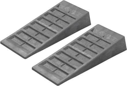 ProPlus Oprijblokken - 2x - grijs - kunststof - 19,5 x 48 x 9 cm - extra grip - camper/caravan