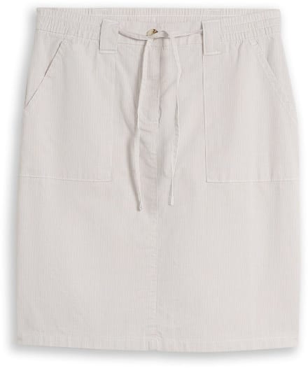 Tom Tailor - Chino-rok met trekkoord - Maat 42 - delicate taupe grey stripe