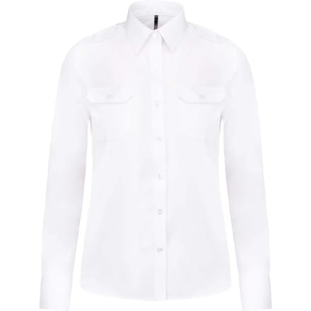 Kariban Damespilootoverhemd lange mouwen K506 - White - L