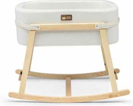 Asir Wieg - Wit Natuurlijk - 90 x 70 x 58 cm - Inclusief matras